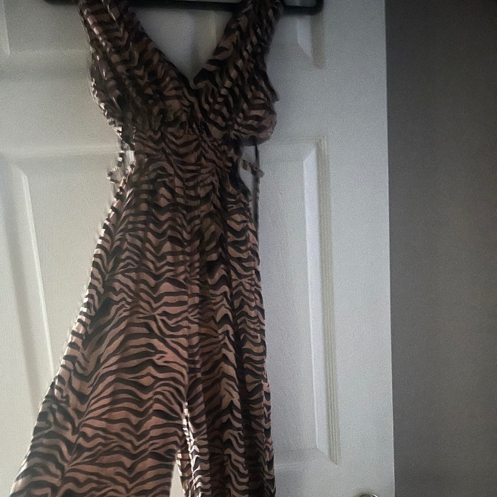 Zebra gaucho jumpsuit